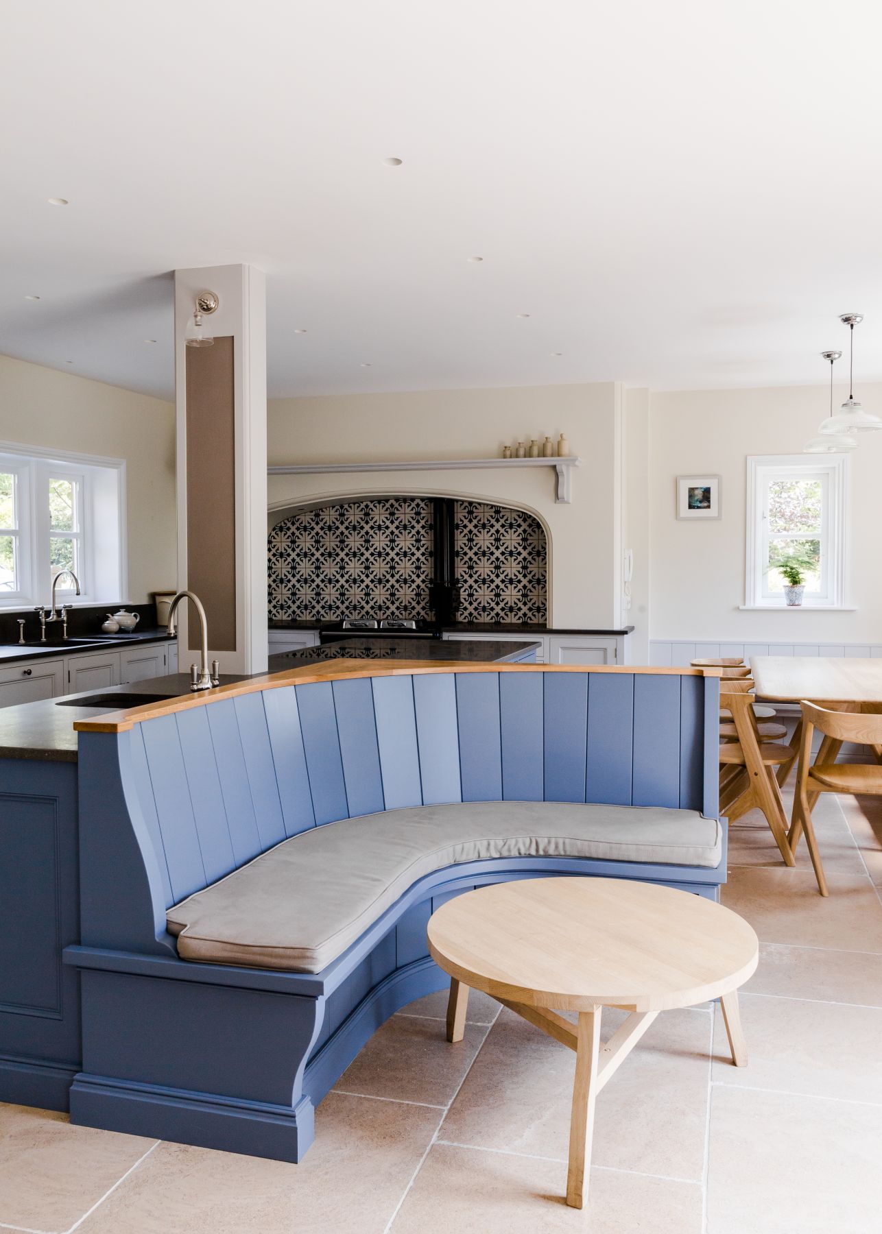 Curved kitchen sales bench seating